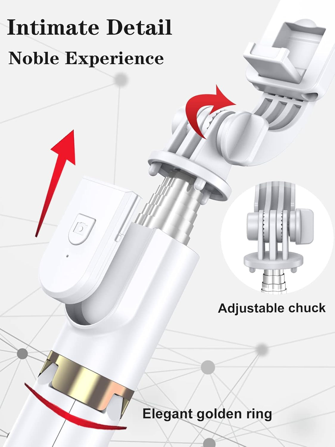 Ultimate Selfie Stick Tripod with Wireless Remote & LED Fill Light - Compatible with iPhone & Android Smartphones (Upgraded 46'' Design)