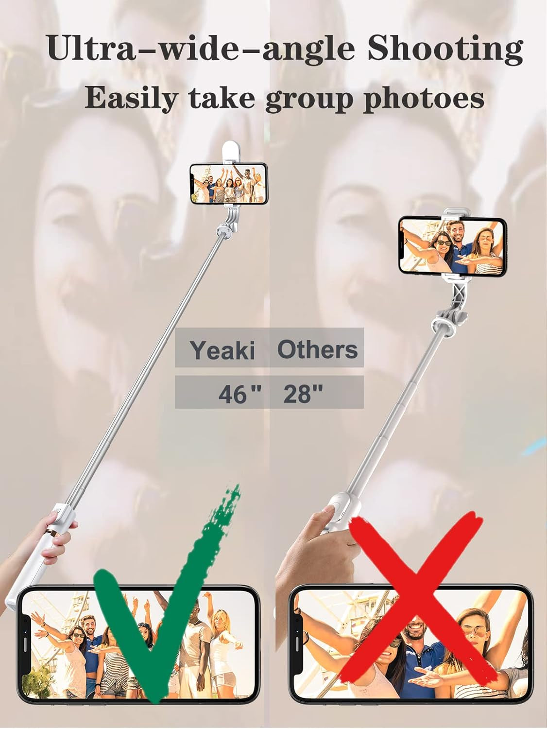 Ultimate Selfie Stick Tripod with Wireless Remote & LED Fill Light - Compatible with iPhone & Android Smartphones (Upgraded 46'' Design)