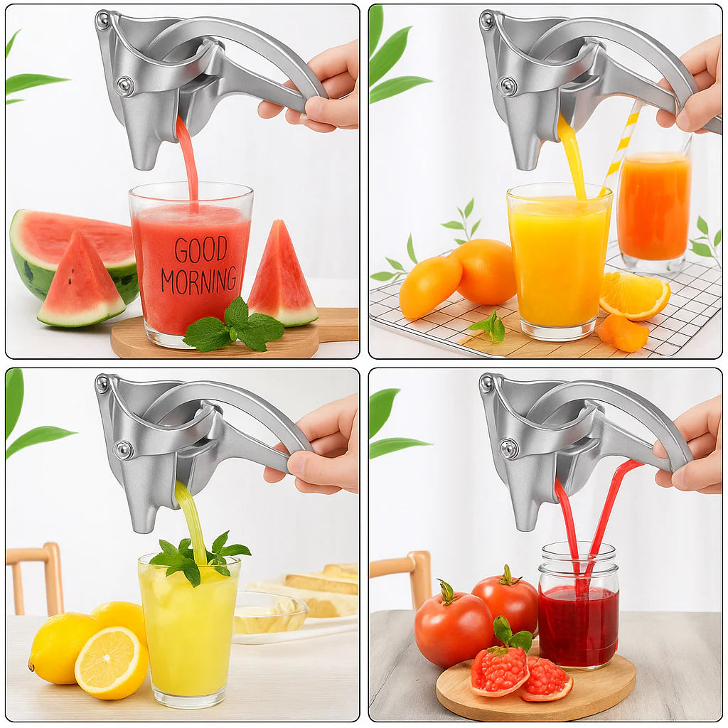 Premium Heavy Duty Metal Manual Juicer - Effortlessly Squeeze Fresh Lemon & Orange Juice!