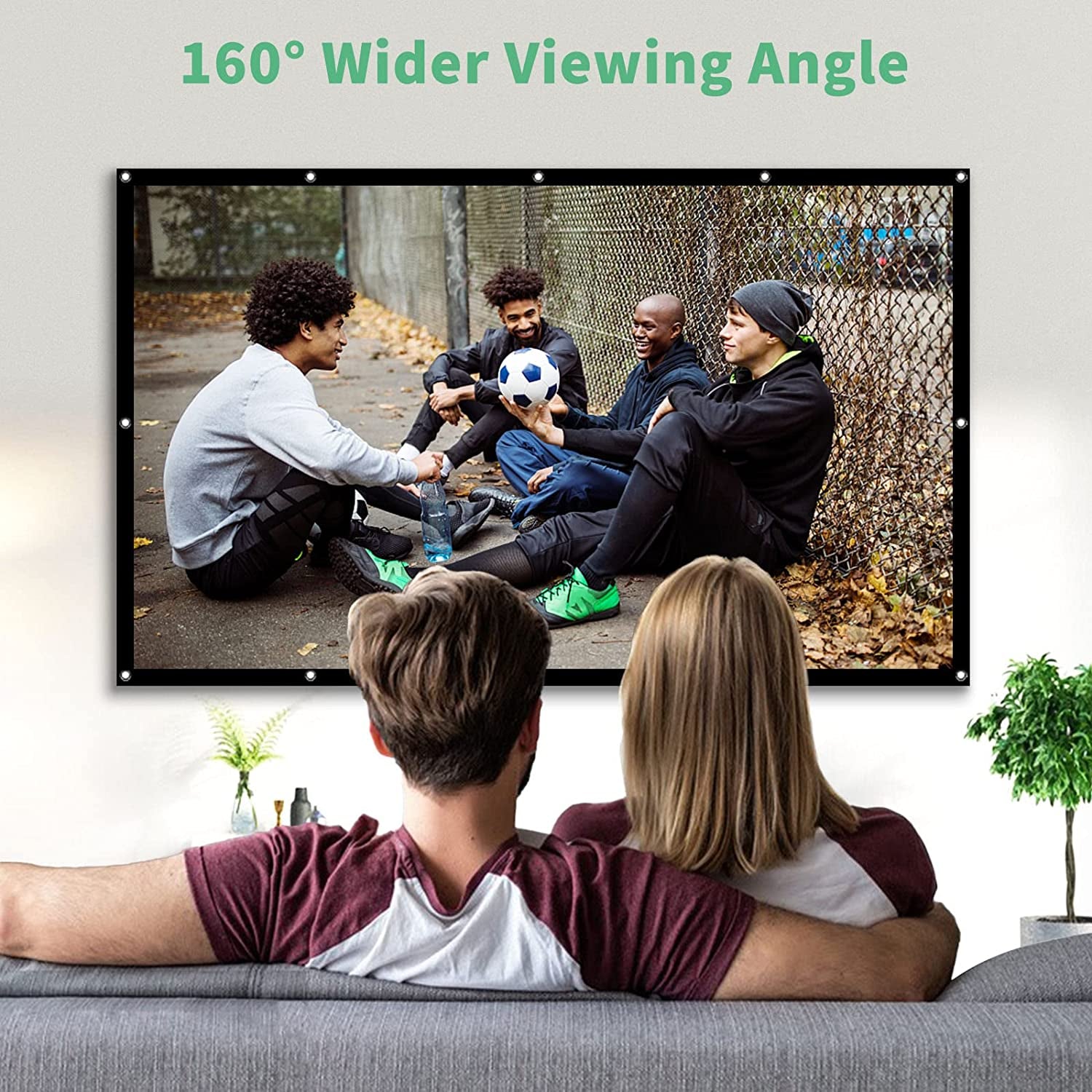 100 Inch  4K HD Projector Screen - Portable, Foldable, Anti-Crease Double-Sided for Home, Office, and Outdoor Use
