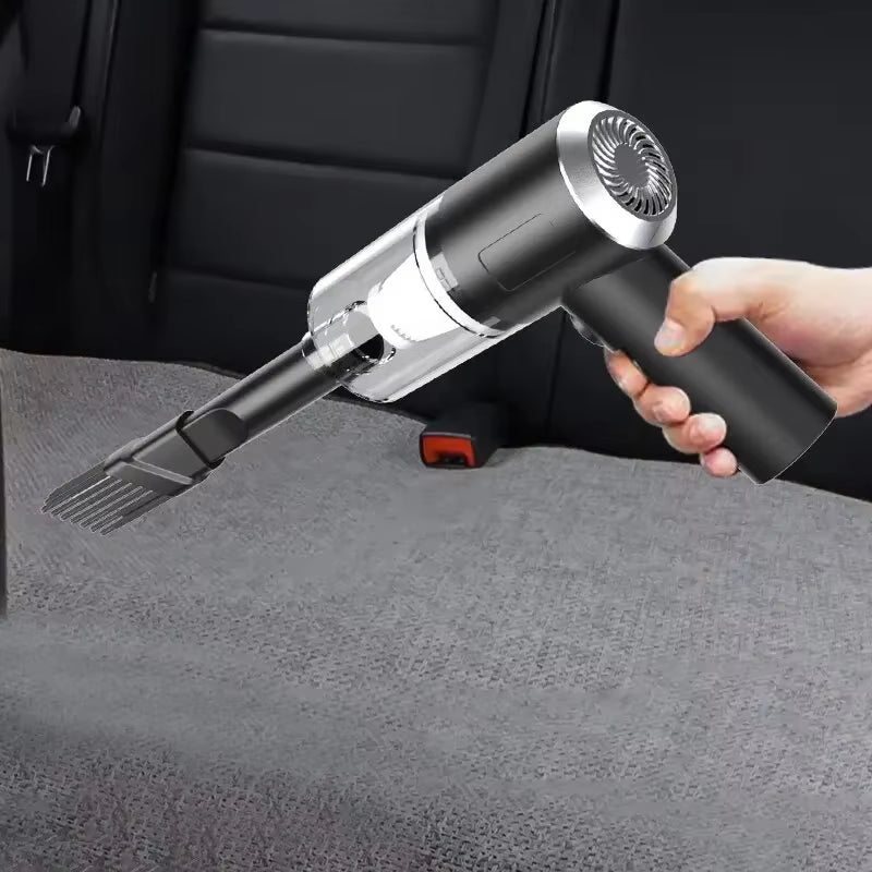 Versatile Cordless Handheld Car Vacuum Cleaner - Dual Blowing & Suction with Multi-Nozzles for Home, Pet, and Office Use