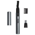 Micro Groomsman Personal Trimmer - All-in-One Battery-Powered Grooming Tool for Precise Eyebrow, Nose, and Ear Care with Easy-Clean Rinseable Heads