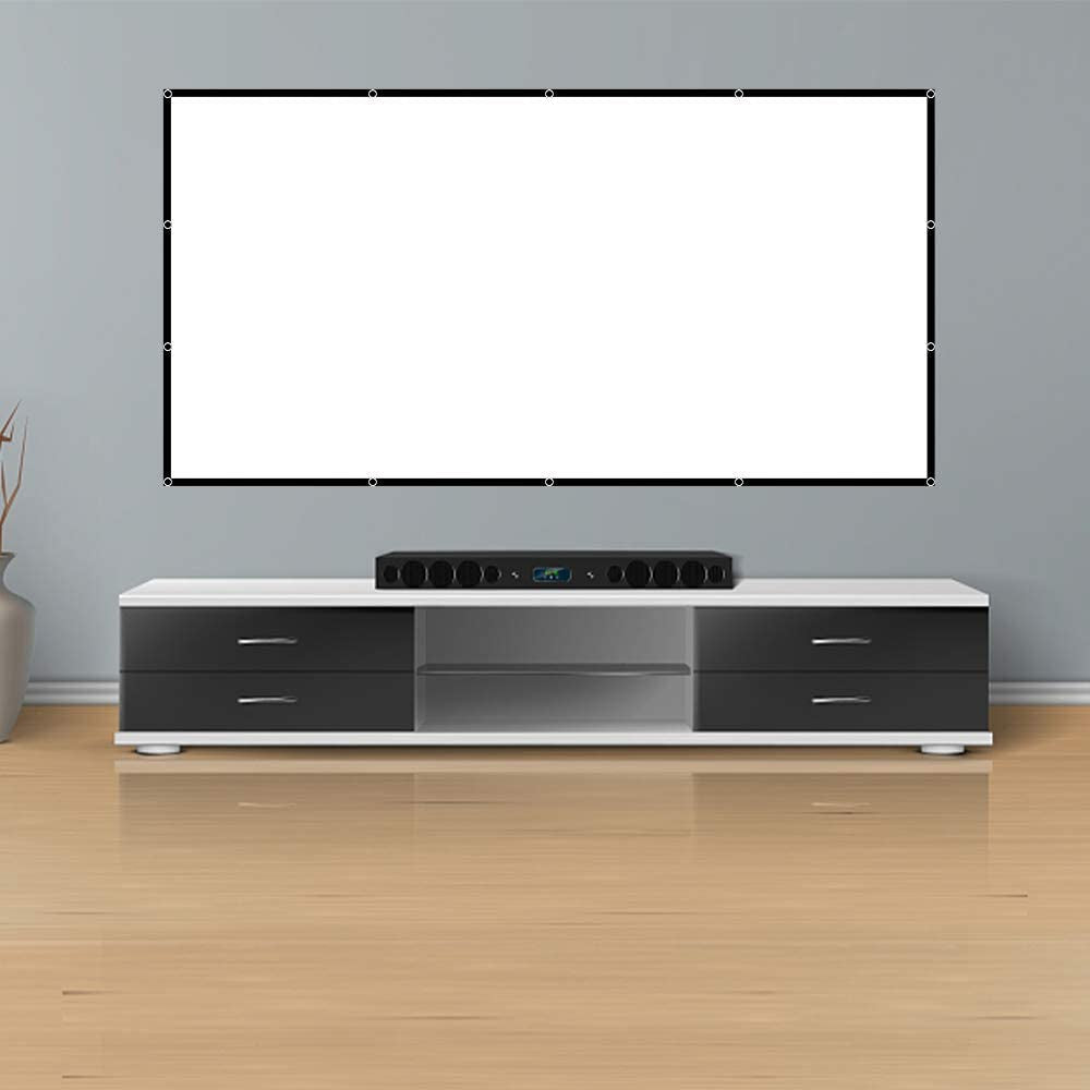 100 Inch Portable Projector Screen - 16:9 Foldable Screen for Home Theater, Outdoor Events, Parties, and Weddings