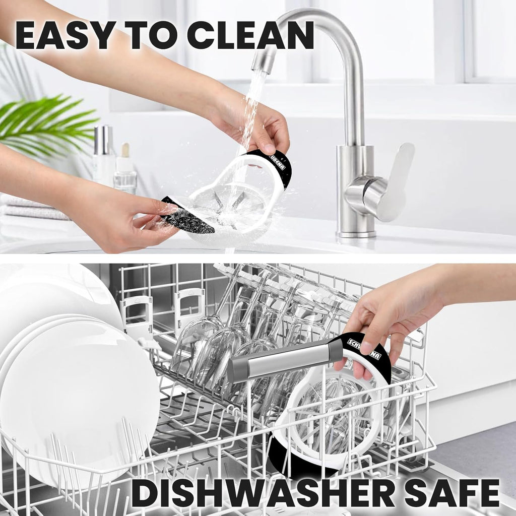 Professional 3.5 Inch Apple Slicer & Corer - Super Sharp Stainless Steel Cutter with 8 Blades - Effortless Apple Prep Tool (Black)