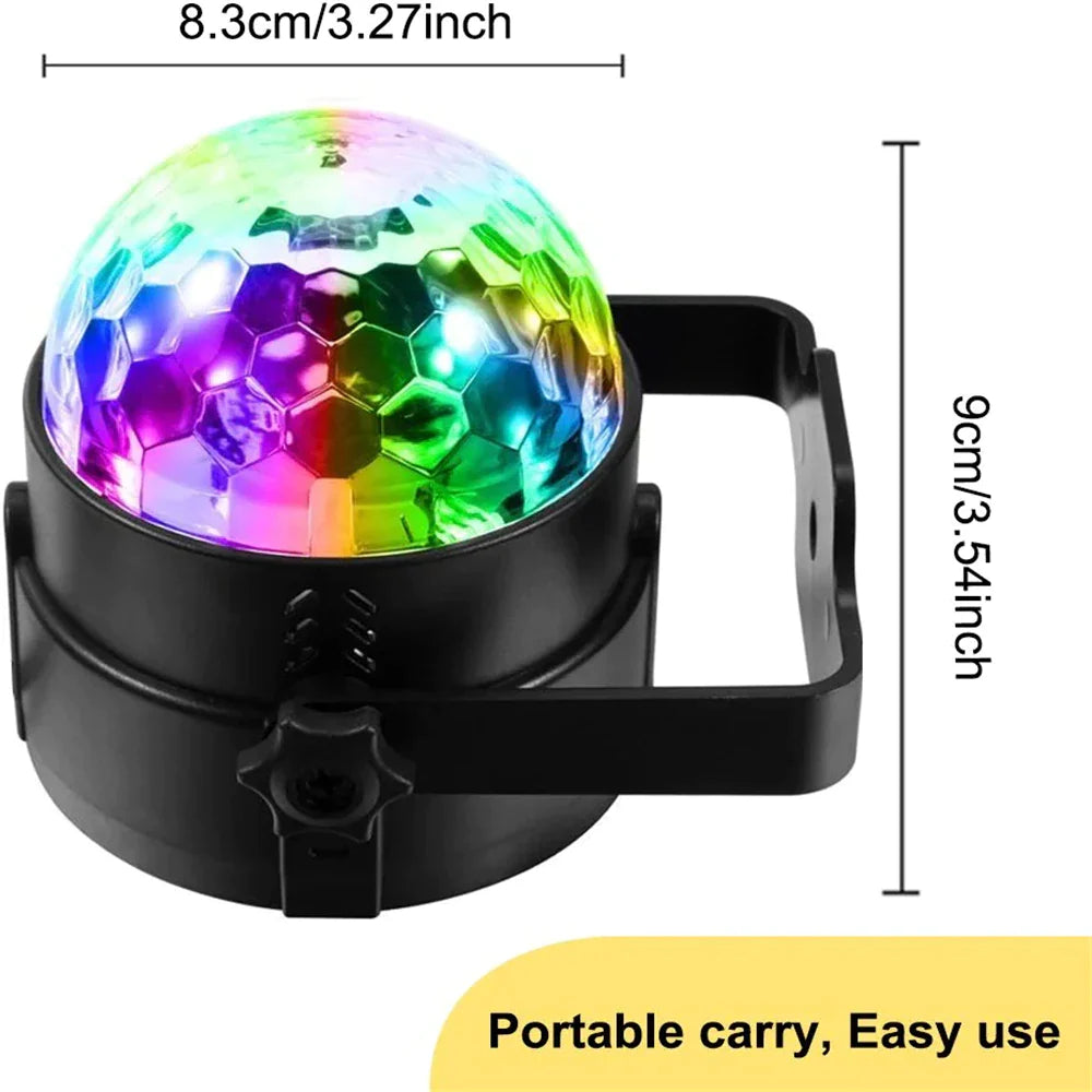 Vibrant Sound-Activated Disco Party Strobe LED DJ Ball Dance Lamp