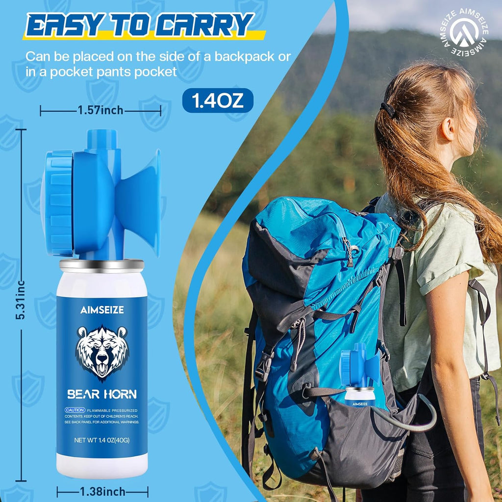 120dB Bear Horn - Ultimate Self Defense Tool for Hiking, Camping, and Outdoor Adventures - Scare Bears from 1/2 Mile Away!