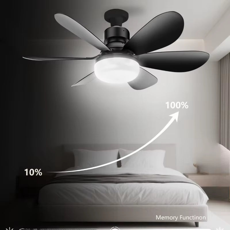 40W LED Ceiling Fan Light with Remote Control - Dimmable, Perfect for Living Room & Study, 85-265V
