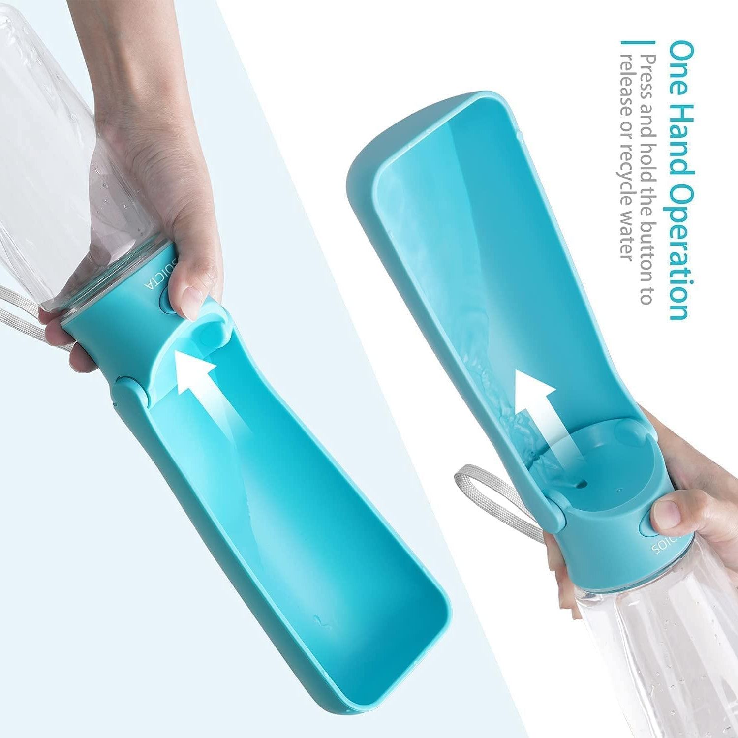 Portable Pet Water Bottle - 19 OZ - Ideal for Walking & Outdoor Adventures