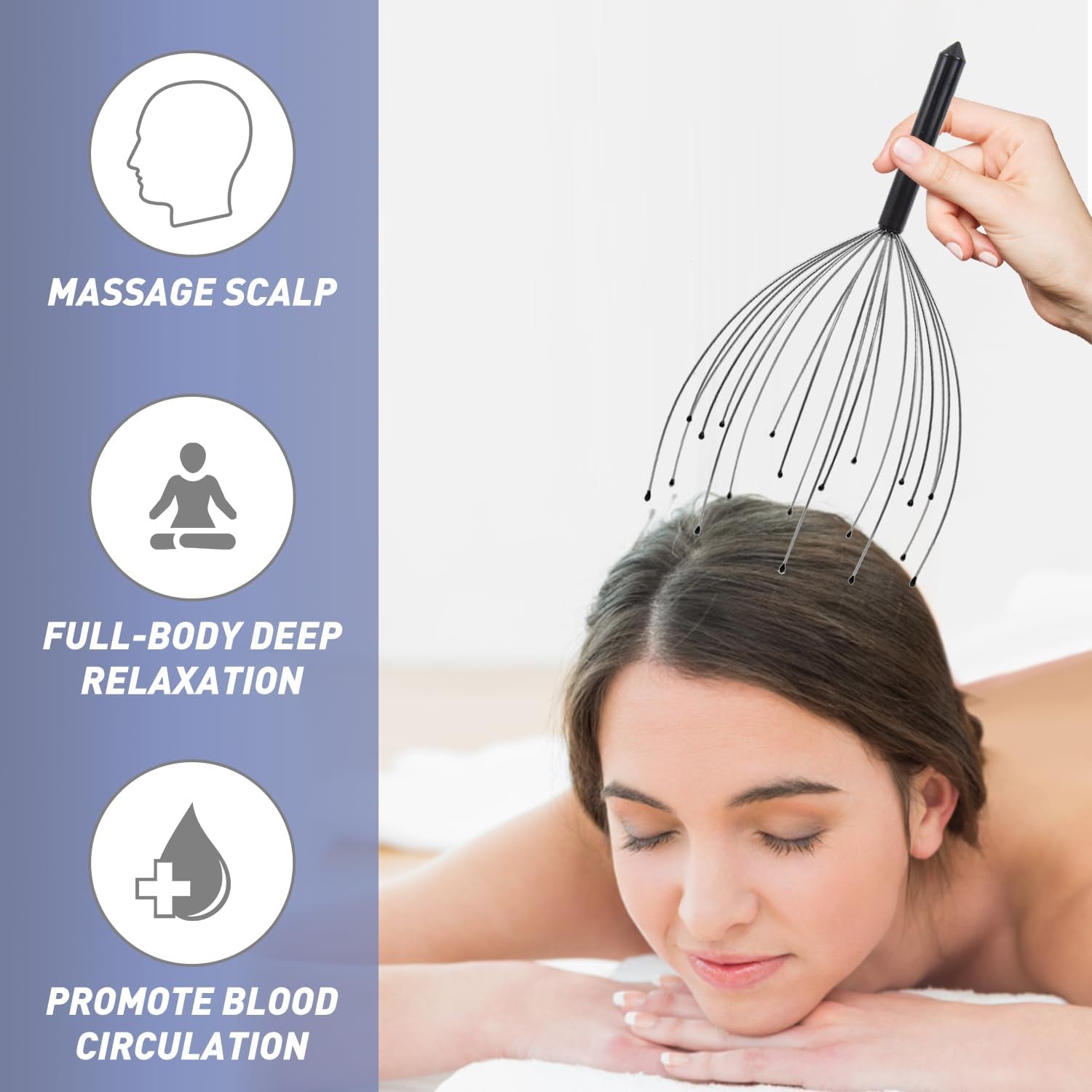 20-Finger Head Massager & Back Scratcher - Ultimate Relaxation Gift for Men and Women, for Scalp and Hair Stimulation