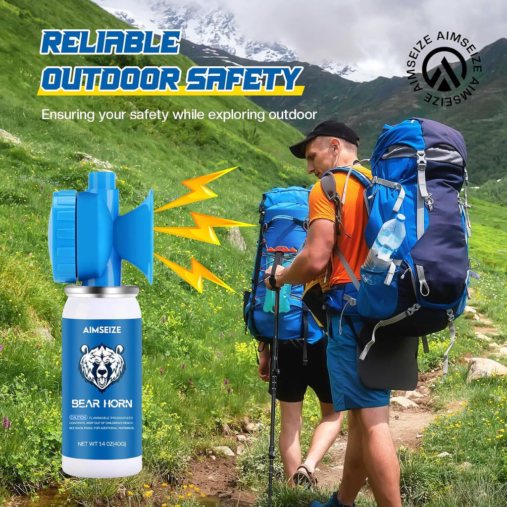 120dB Bear Horn - Ultimate Self Defense Tool for Hiking, Camping, and Outdoor Adventures - Scare Bears from 1/2 Mile Away!