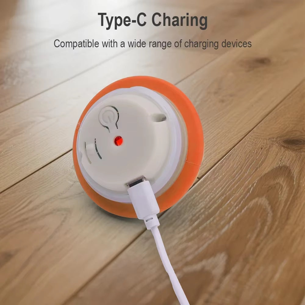 Smart Interactive Rolling Ball Toy for Cats and Dogs - Rechargeable Electric Pet Toy with Faux Tail for Training Fun!