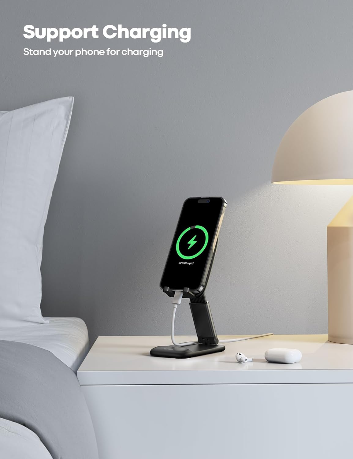 Adjustable Cell Phone Stand - Foldable Portable Holder for iPhone 17-11 Pro Max, Galaxy S25 & More - Perfect Office Gift Accessory