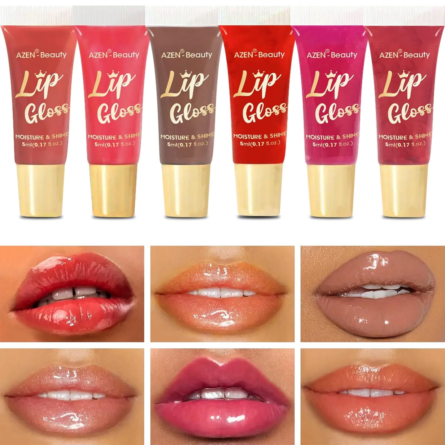 24 Pack Color Lip Oil Set - Moisturizing & Nourishing Lip Gloss with Vitamin E for Soft, Hydrated Lips - Perfect Valentines & Easter Gifts