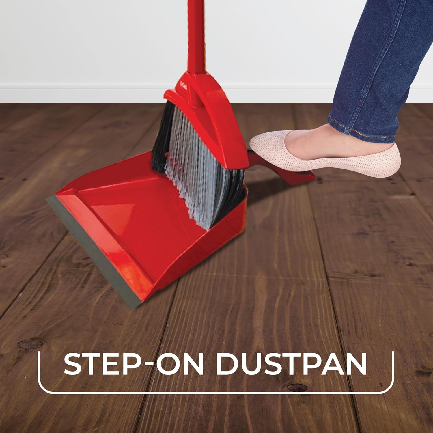 O-Cedar Pet Pro Broom & Step-On Dustpan - Effortlessly Remove 99% of Pet Hair with One Sweep! Perfect for Cat & Dog Owners!