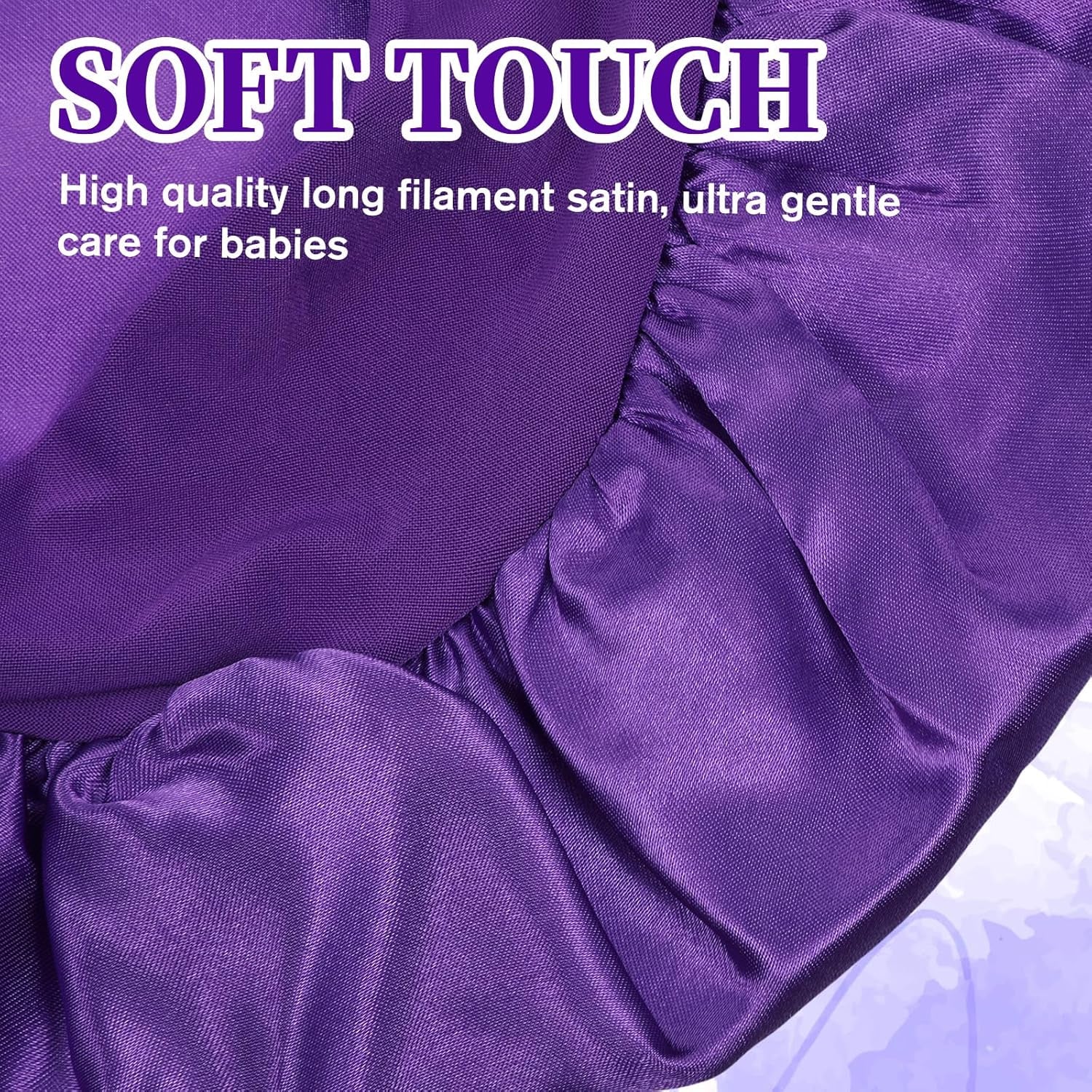 3-Pack Satin Kid Bonnets for Boys & Girls - Silk Sleeping Caps for Curly Hair with Elastic Wide Band - Perfect for Toddlers, Children & Teenagers