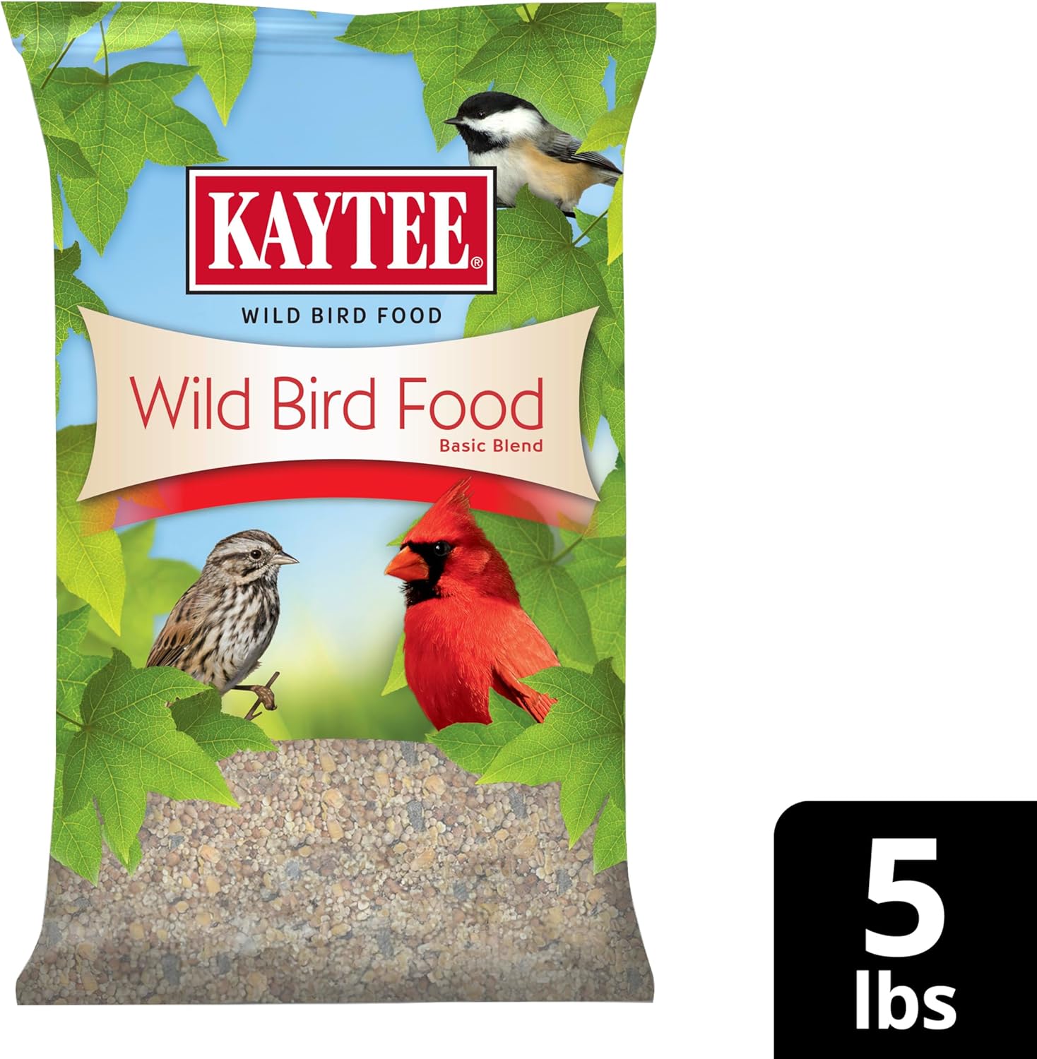 Premium  Wild Bird Food Basic Seed Blend - 5 Lb for Vibrant Backyard Birdwatching