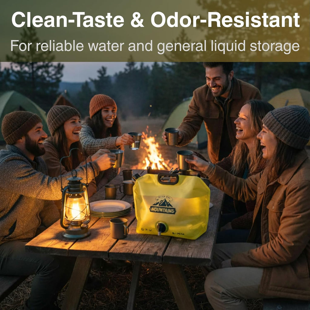 2 Gallon Collapsible Camping Water Container with Spout - Reusable & Foldable Water Jug for Outdoor Adventures & Emergency Preparedness