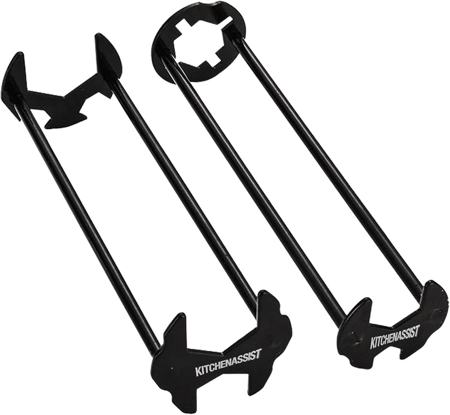 2 Pack Multifunctional Basin Wrench Set - 7 Sizes Universal Faucet Tool for Tight Spaces in Kitchen & Bathroom