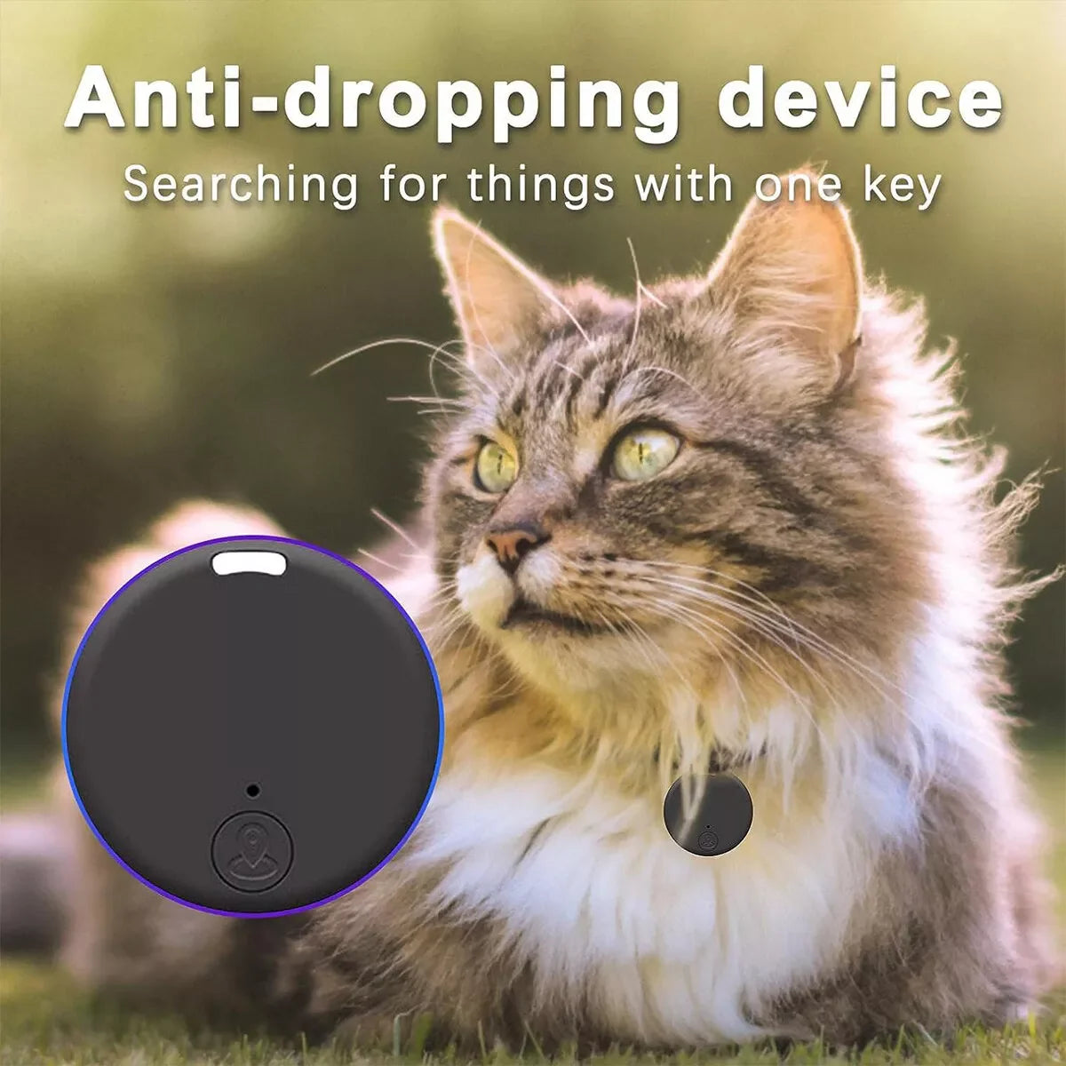 Bluetooth Mini GPS Tracker - Child & Pet Finder Key Tag for Ultimate Location Security