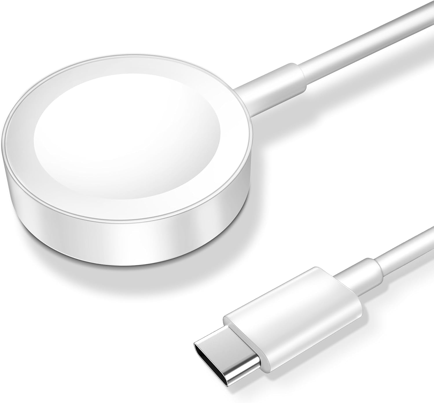2026 Upgraded Magnetic Charging Cable for Apple Watch - 3.3Ft USB-C Wireless Charger Compatible with Series Ultra/10/9/8/7/6/SE/SE2/5/4/3/2 - White