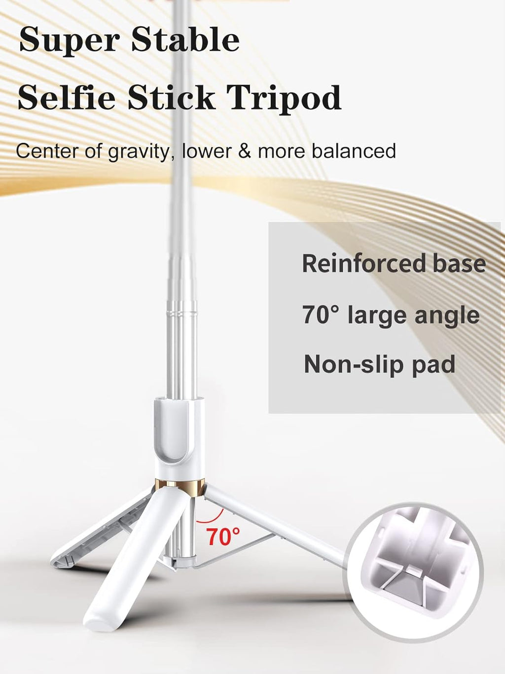 Ultimate Selfie Stick Tripod with Wireless Remote & LED Fill Light - Compatible with iPhone & Android Smartphones (Upgraded 46'' Design)