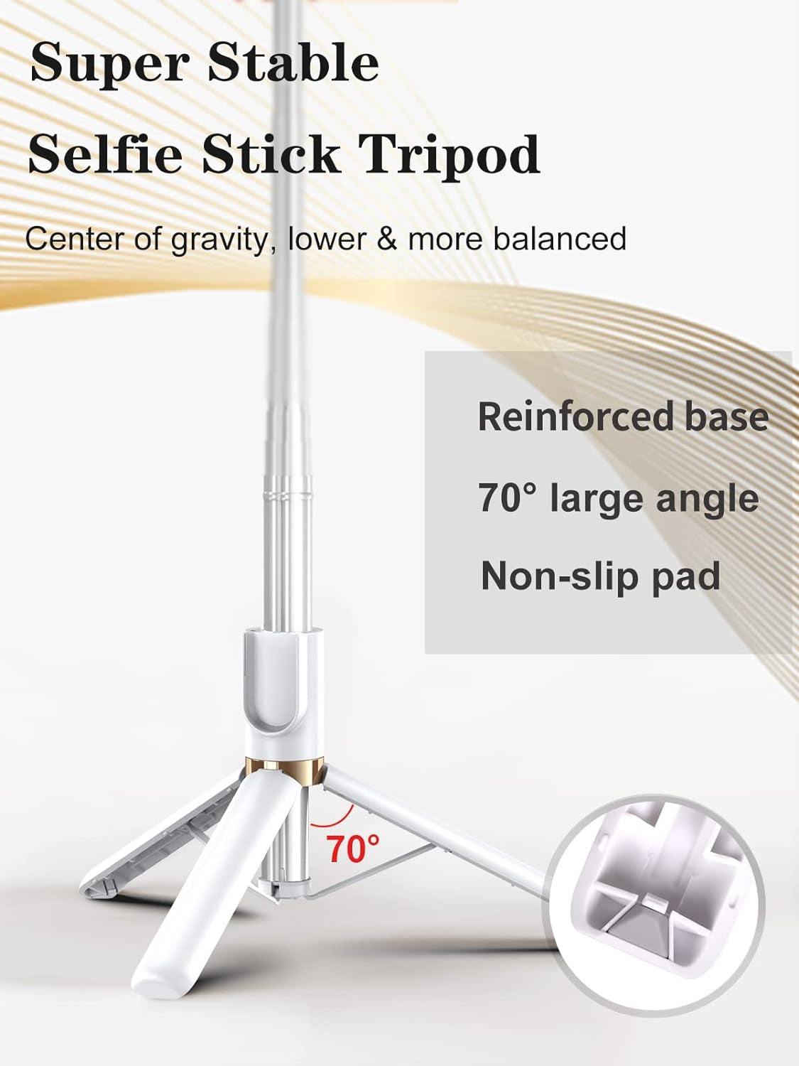 Ultimate Selfie Stick Tripod with Wireless Remote & LED Fill Light - Compatible with iPhone & Android Smartphones (Upgraded 46'' Design)