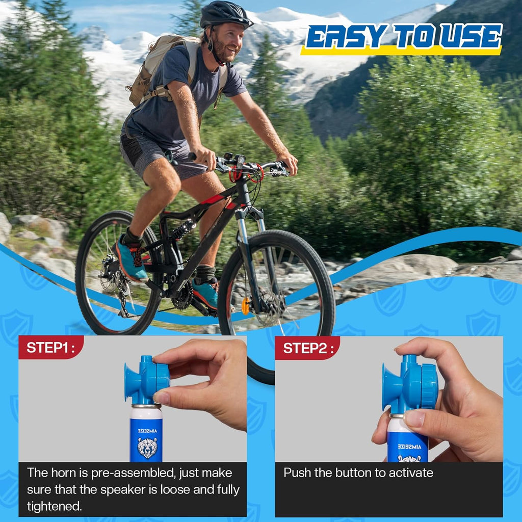 120dB Bear Horn - Ultimate Self Defense Tool for Hiking, Camping, and Outdoor Adventures - Scare Bears from 1/2 Mile Away!