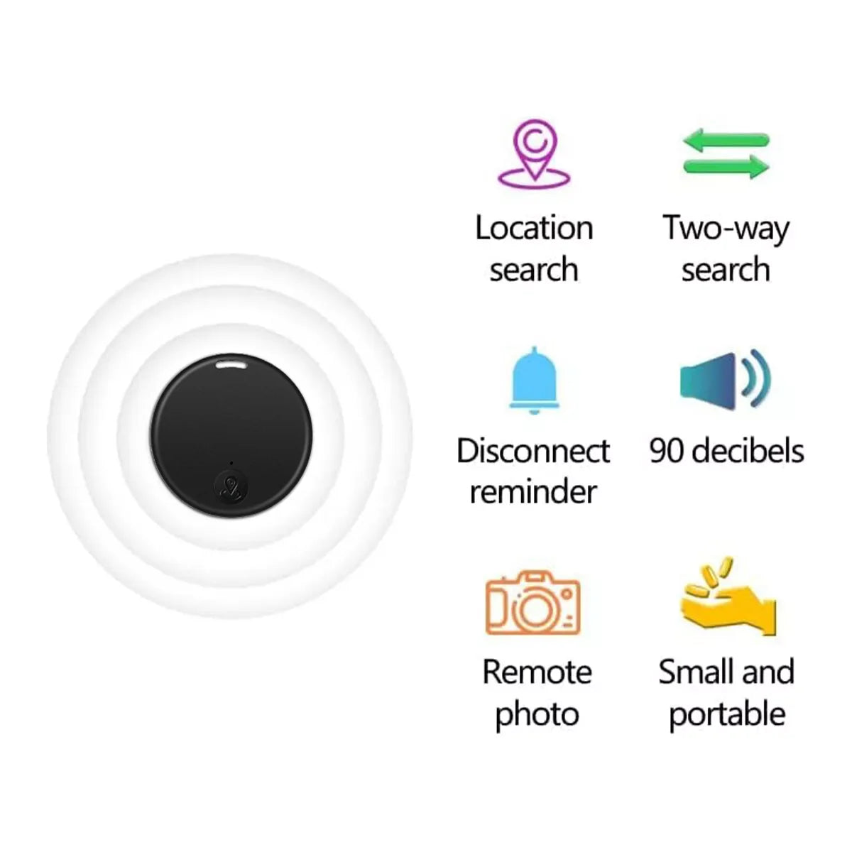Bluetooth Mini GPS Tracker - Child & Pet Finder Key Tag for Ultimate Location Security