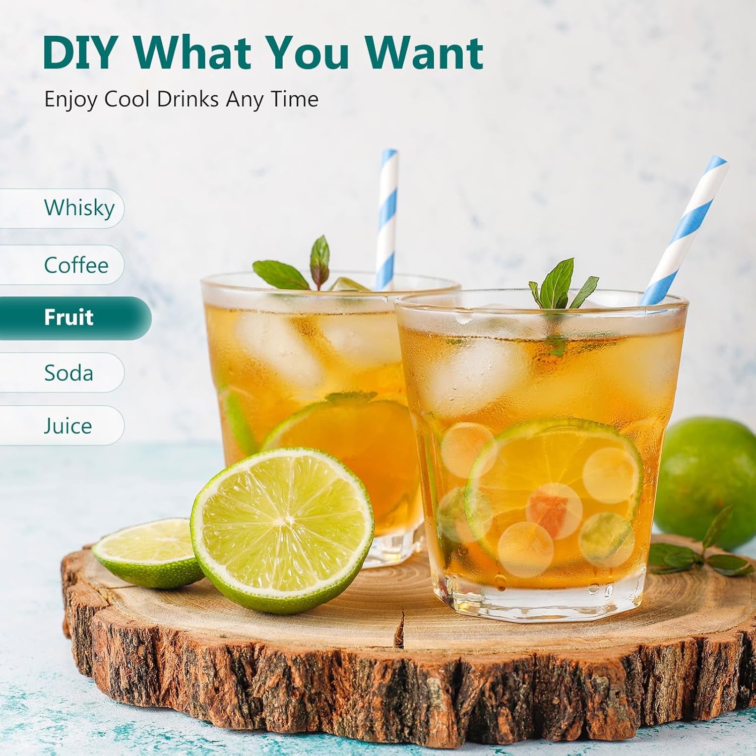 99 PCS Round Ice Cube Tray Set - 3 Pack with Lids & Bin for Perfectly Chilled Drinks (0.8 Inch, Blue)