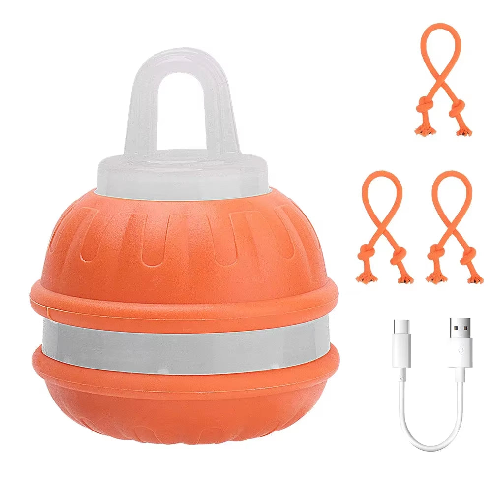 Smart Interactive Rolling Ball Toy for Cats and Dogs - Rechargeable Electric Pet Toy with Faux Tail for Training Fun!