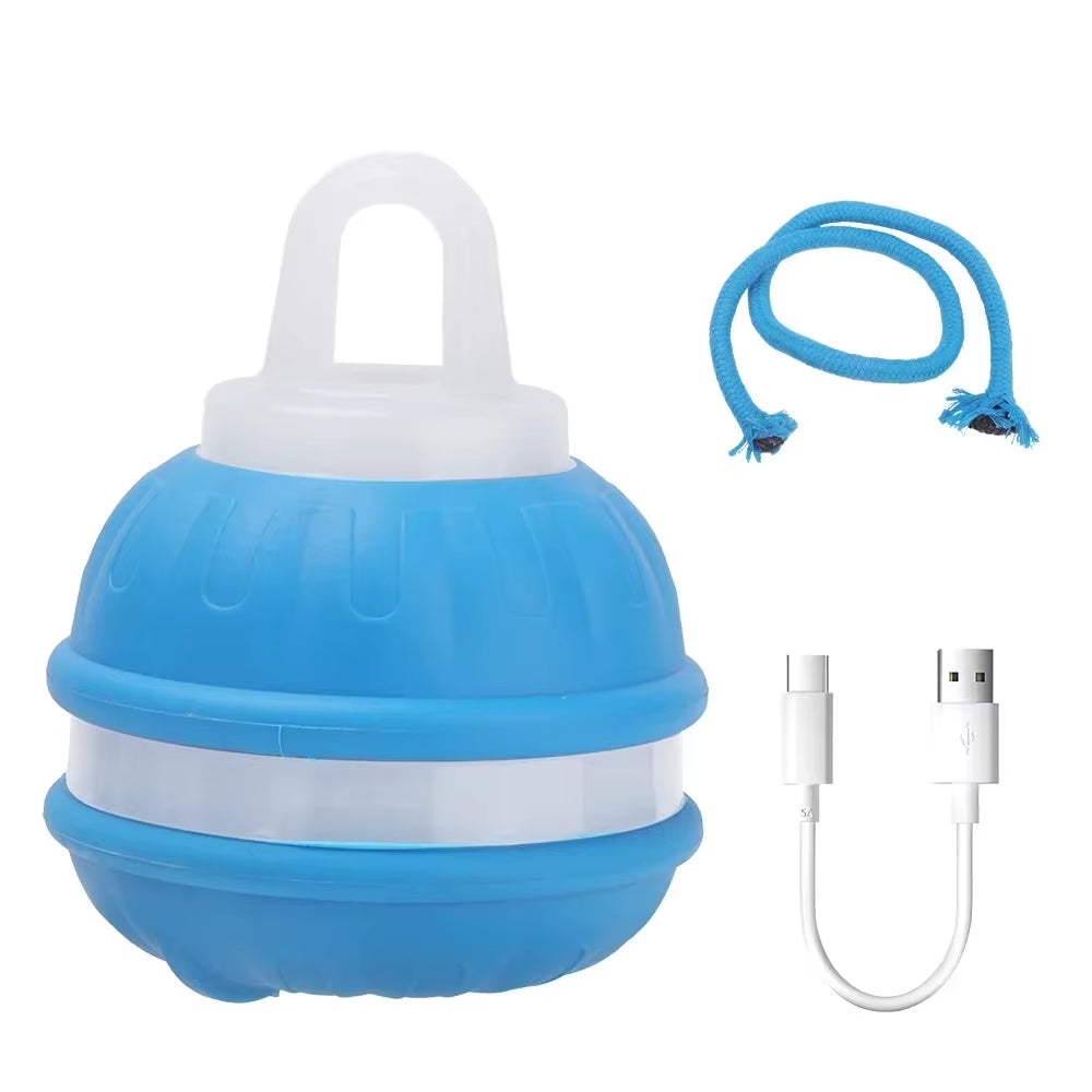 Smart Interactive Rolling Ball Toy for Cats and Dogs - Rechargeable Electric Pet Toy with Faux Tail for Training Fun!