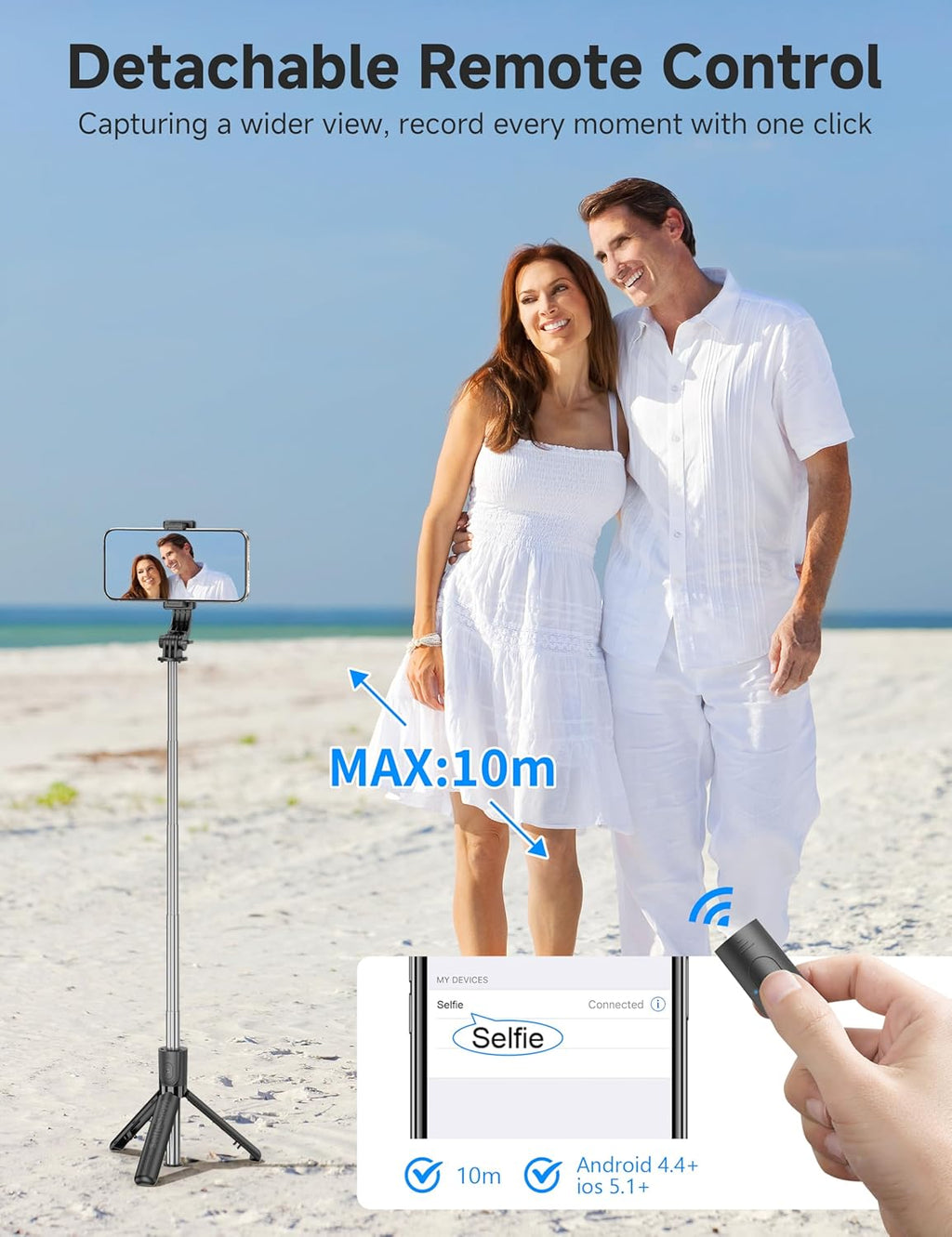 Ultimate 4-in-1 Portable Selfie Stick & Tripod with Wireless Remote - 360° Rotating Mini Stand for iPhone & Android