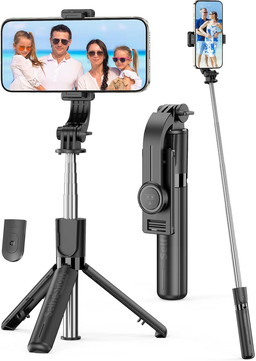 Ultimate 4-in-1 Portable Selfie Stick & Tripod with Wireless Remote - 360° Rotating Mini Stand for iPhone & Android