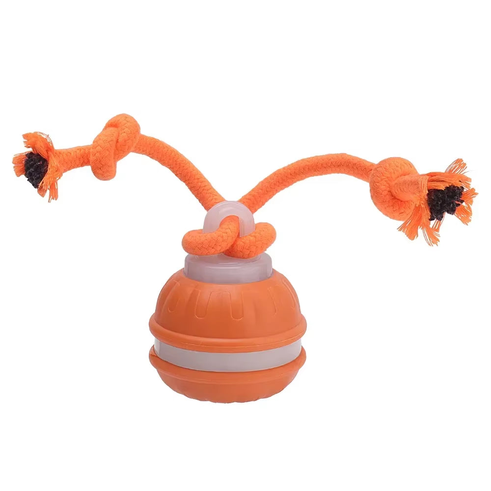 Smart Interactive Rolling Ball Toy for Cats and Dogs - Rechargeable Electric Pet Toy with Faux Tail for Training Fun!