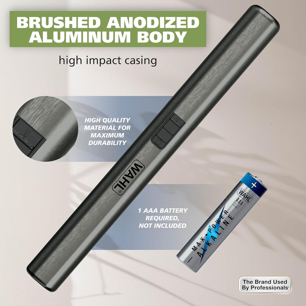 Micro Groomsman Personal Trimmer - All-in-One Battery-Powered Grooming Tool for Precise Eyebrow, Nose, and Ear Care with Easy-Clean Rinseable Heads