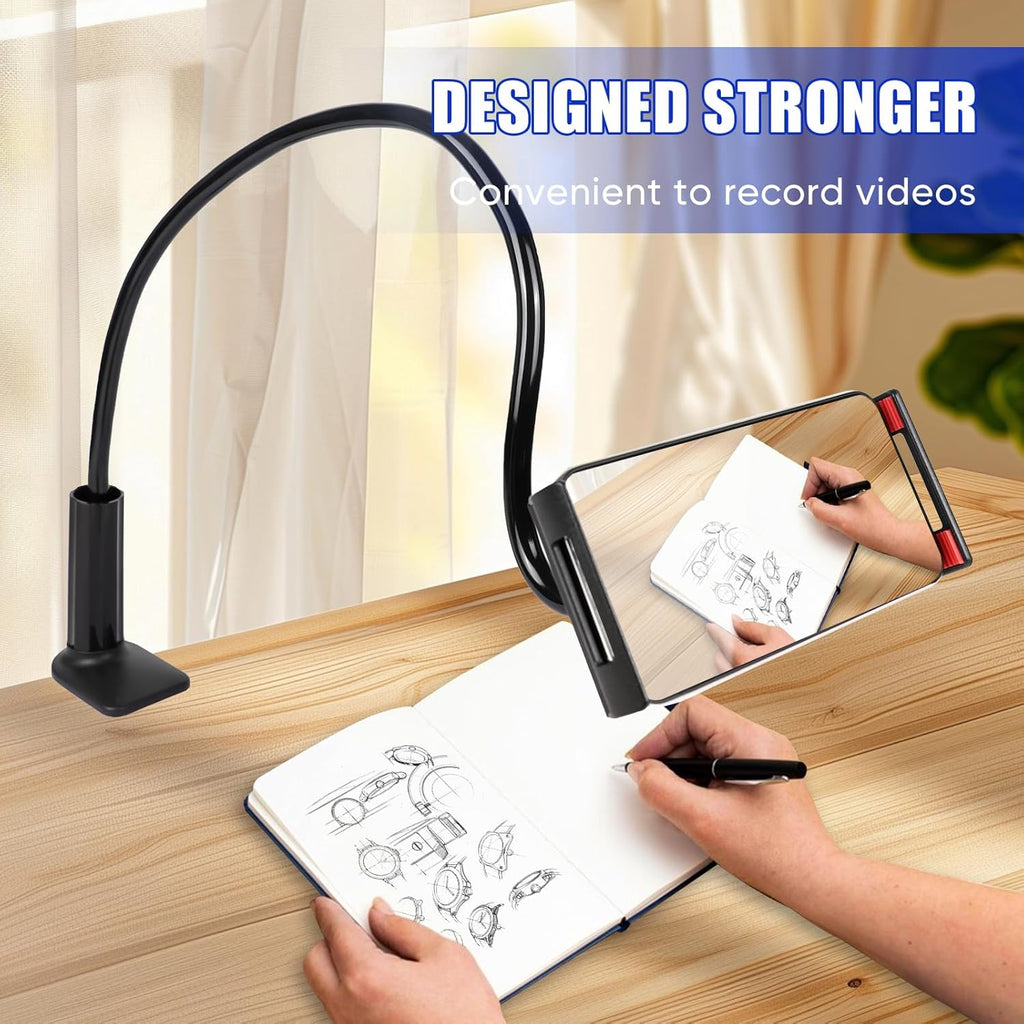 Ultimate Gooseneck Tablet and Phone Stand for Bed - Adjustable Flexible Arm Holder for 4-10 Inch Devices